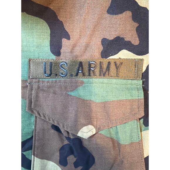 US ARMY Cold Weather Field Jacket Coat Woodland Camouflage Medium Long Y2K Gift - Picture 10 of 16